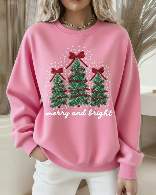 Drop-Shoulder Printed Pullover Sweatshirt
