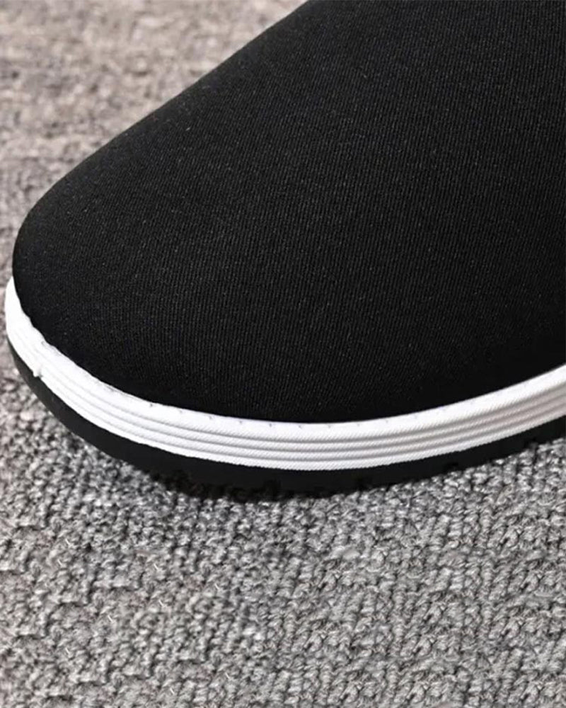 Men's Cotton Shoes With Super Warm Faux Fur Lining And Non-Slip Sole