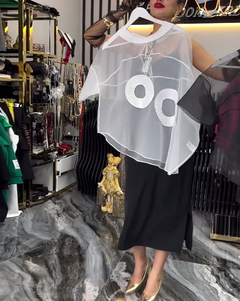 Mesh Cover Up Blouse