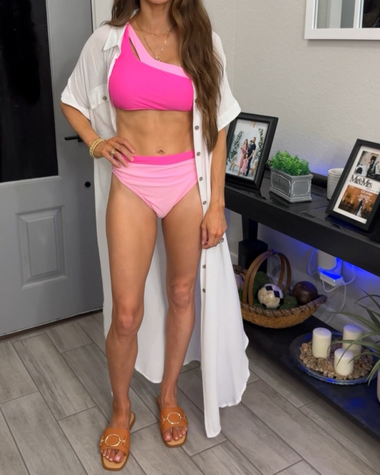 Lapel Solid Color Long Shirt