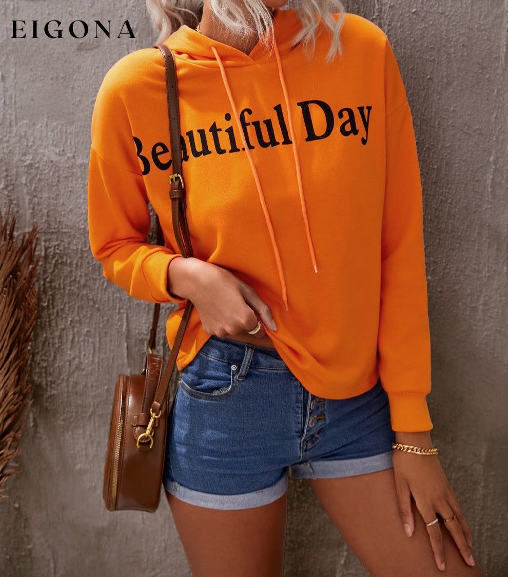 BEAUTIFUL DAY Graphic Drawstring Hoodie clothes Ship From Overseas Sweater sweaters SYNZ trend