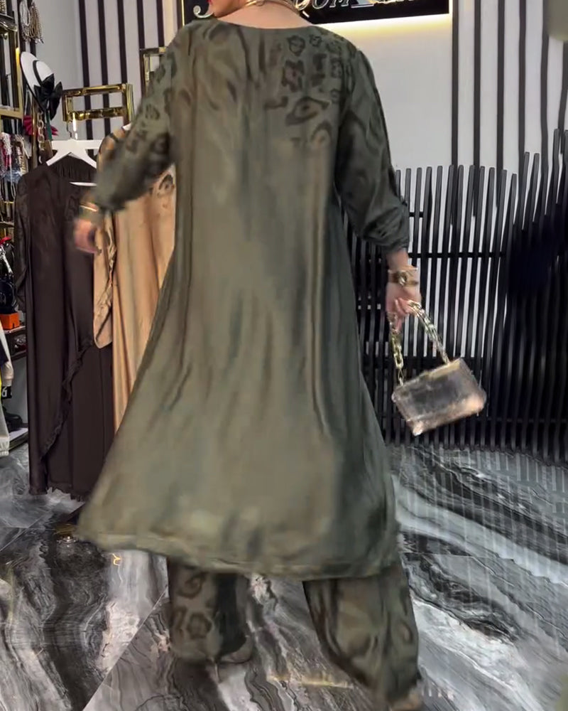 Temperamental Printed Irregular Suit