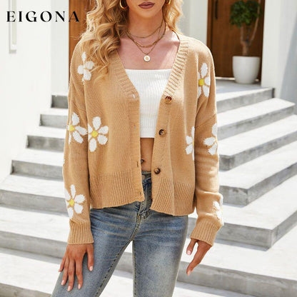 Casual Floral Knitted Cardigan best Best Sellings cardigan cardigans clothes Sale tops Topseller