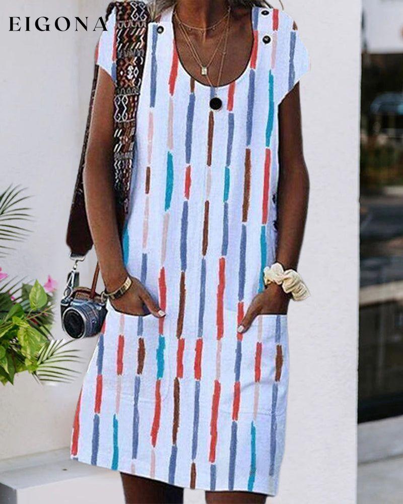 Summer dress with pockets White 23BF Casual Dresses Clothes Dresses Spring Summer