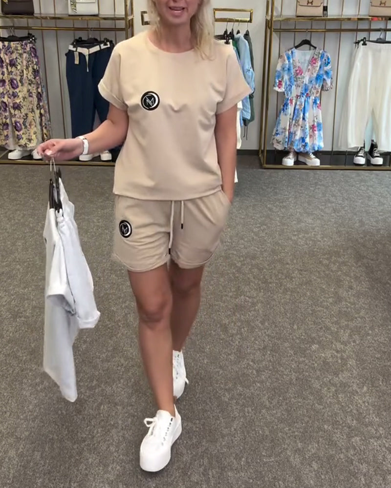 Sports Casual Shorts Set