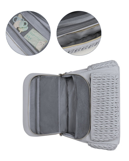 Quilted Double-Shoulder Mommy Bag