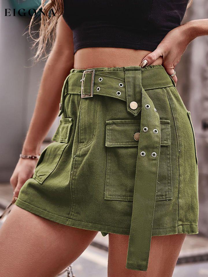 High Waist Denim Cargo Shorts clothes M.F Ship From Overseas Shipping Delay 09/29/2023 - 10/02/2023 trend