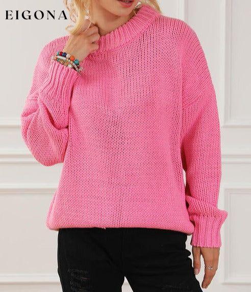 Round Neck Long Sleeve Sweater clothes Ship From Overseas SYNZ