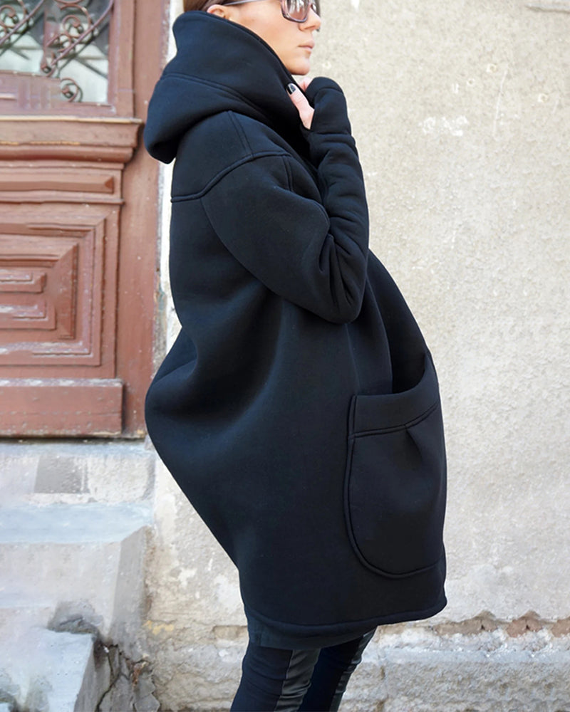 Big Pocket Mid-Length Zip Coat