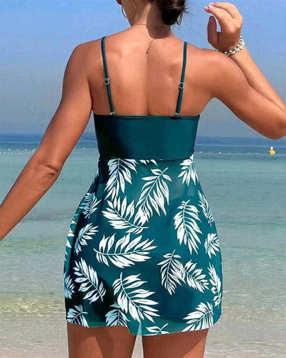 Sexy Printed Mesh Tankini