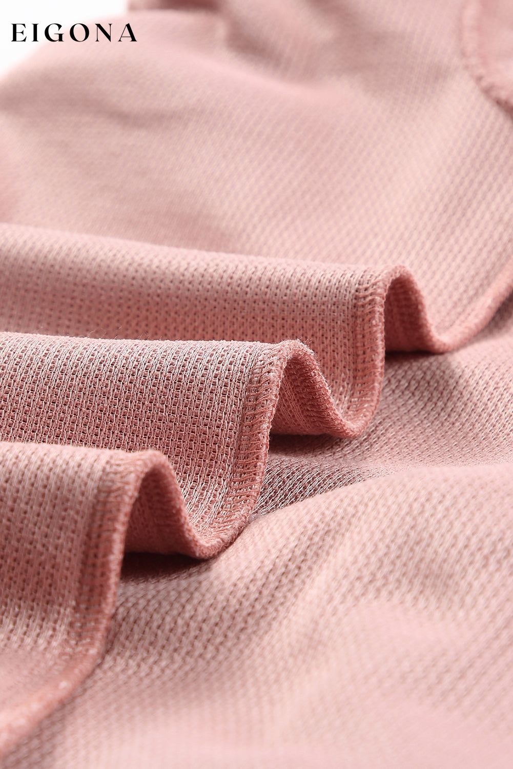 Pink Solid Ribbed Knit Round Neck Pullover Sweatshirt All In Stock Best Sellers clothes Color Pink Fabric Corduroy Hot picks long sleeve shirt Occasion Daily Print Solid Color Season Fall & Autumn shirts Style Casual Sweater sweaters tops