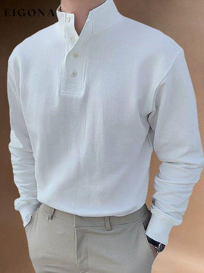 Casual Solid Button Pullover men