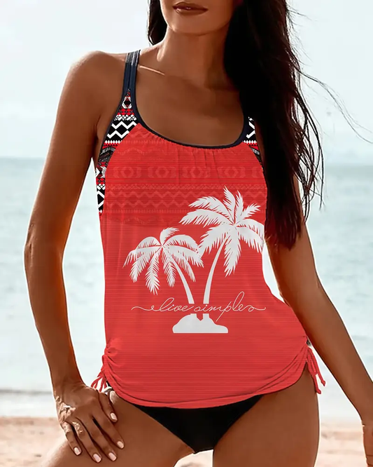 Costume da bagno due pezzi con cinturino posteriore