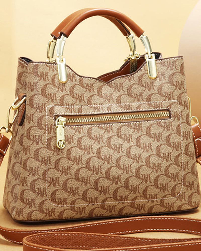 Retro Stylish Printed Handbag