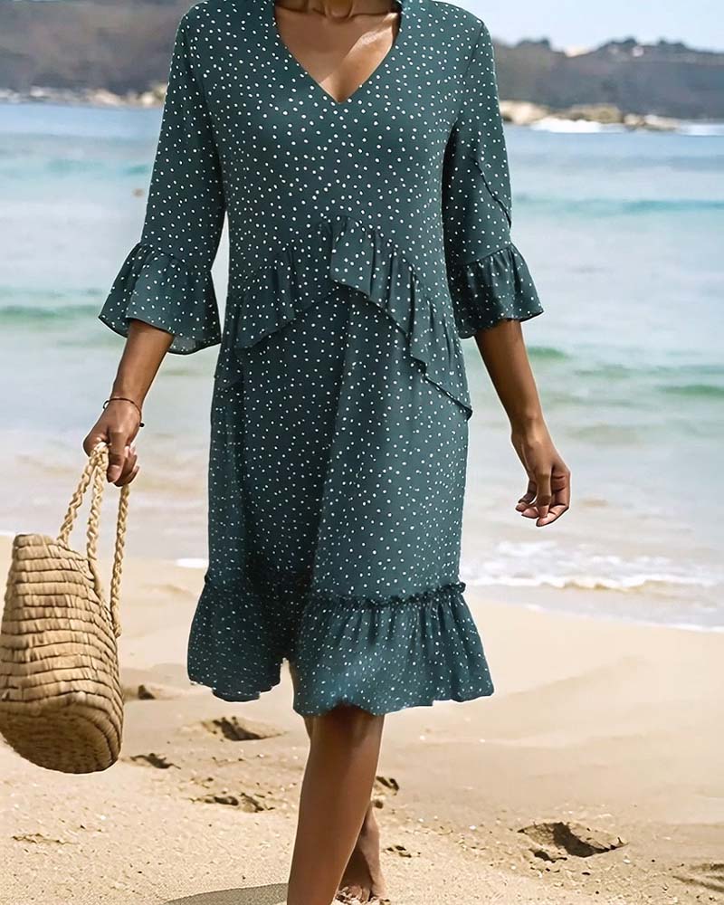 Polka Dot Ruffle Dress