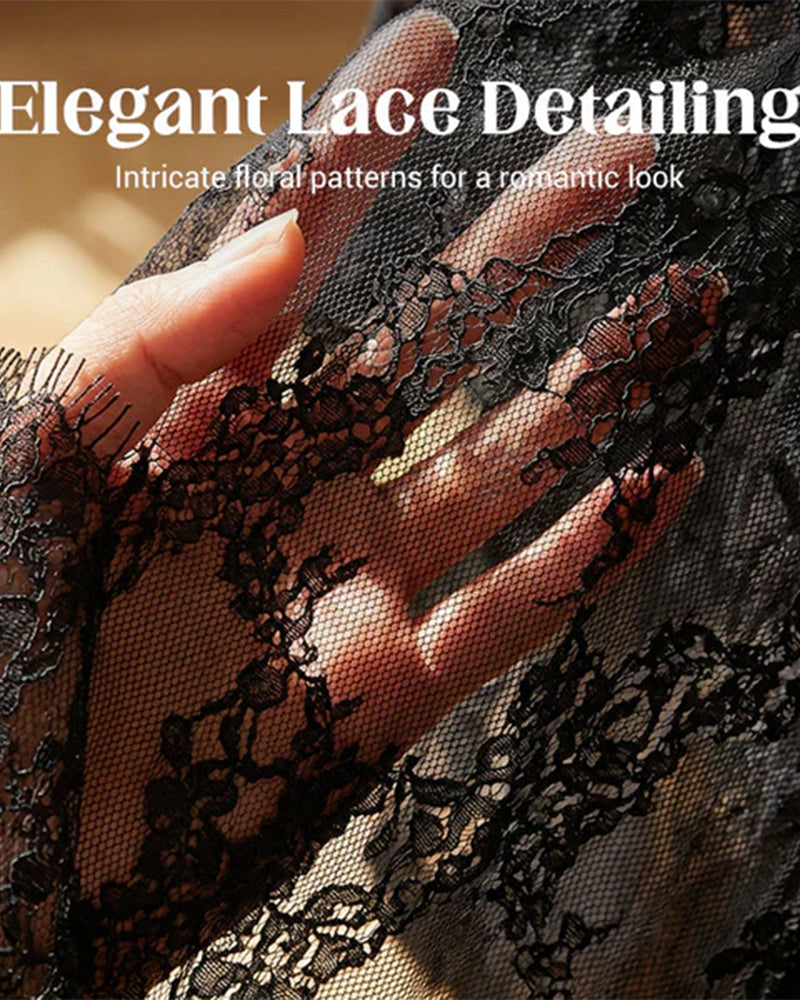 Elegant Hollow-Out Lace Dress