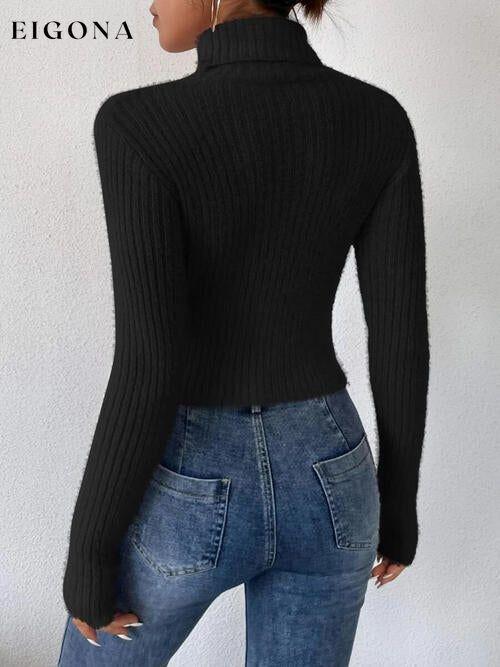 Ribbed Turtleneck Long Sleeve Sweater clothes Ship From Overseas sweater sweaters X.W