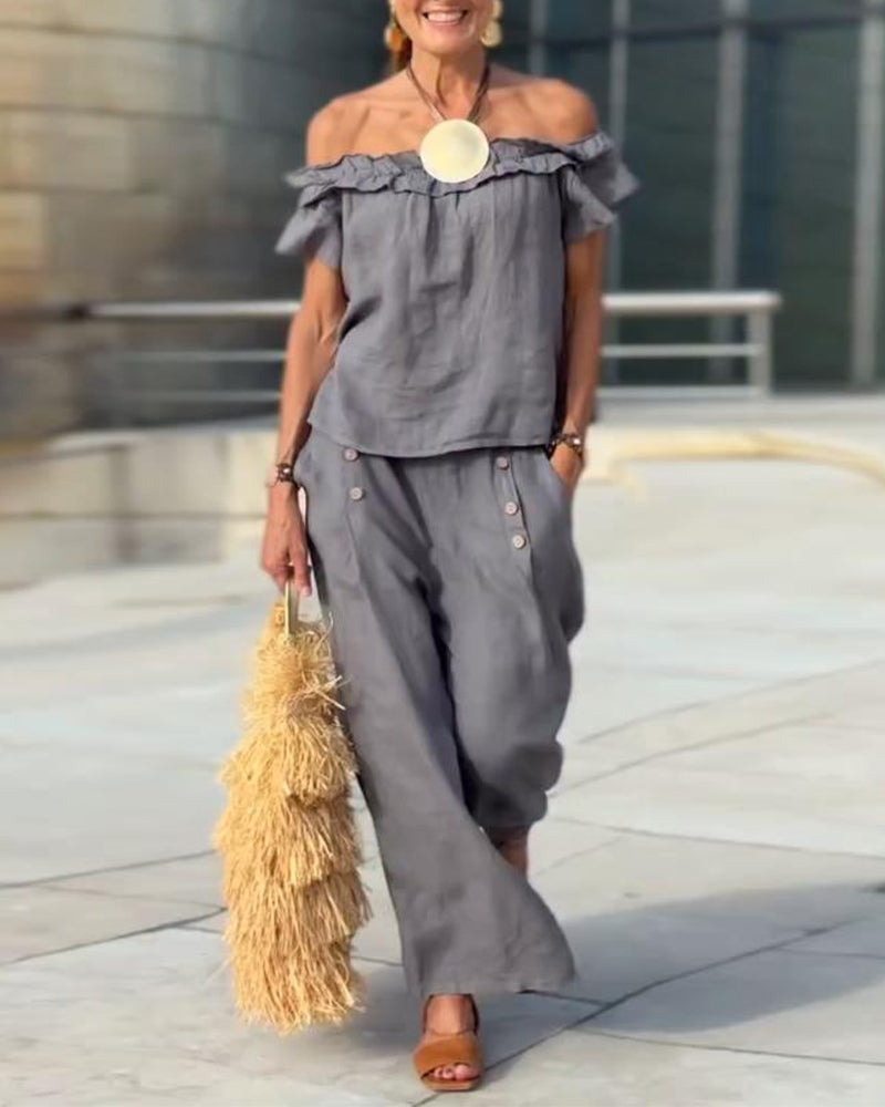 Off-the-Shoulder Elegant Set