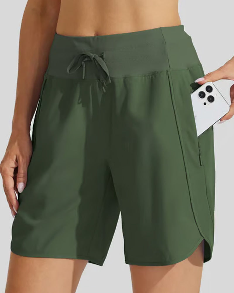 High-Waisted Tummy Control Athletic Shorts