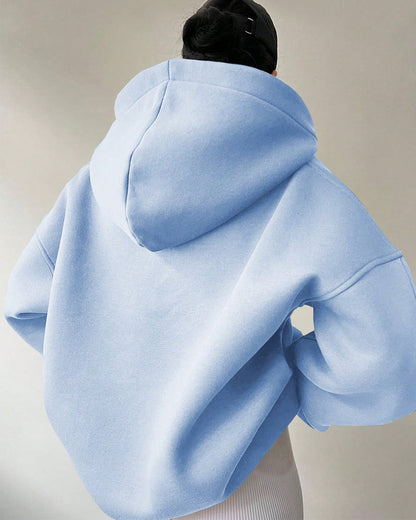 Casual Solid Color Loose Hoodie