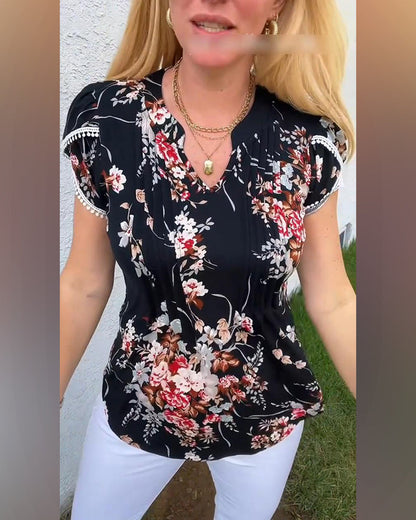 Puff Sleeve Floral Blouse
