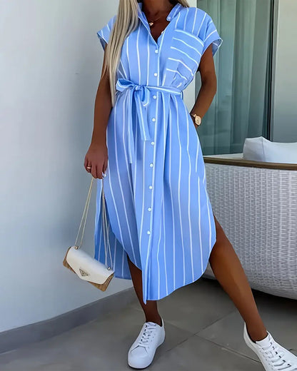 Striped Fashion Street Dress