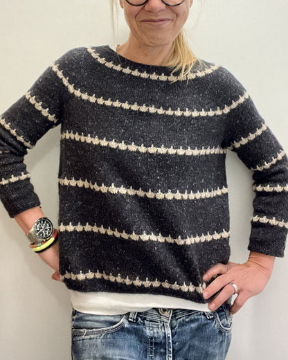 Loose Striped Long Sleeve Sweater