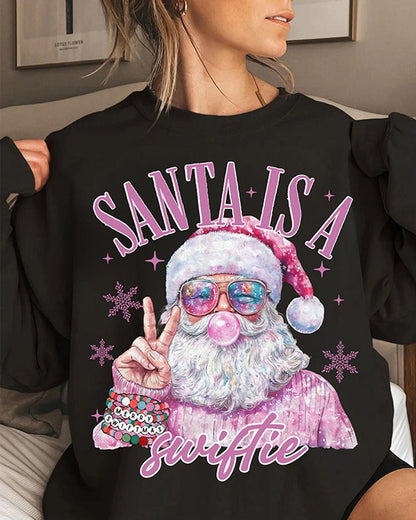 Women's Santa Is A Swiftie Sweatshirt 2024 f/w christmas hoodies & sweatshirts women's christmas