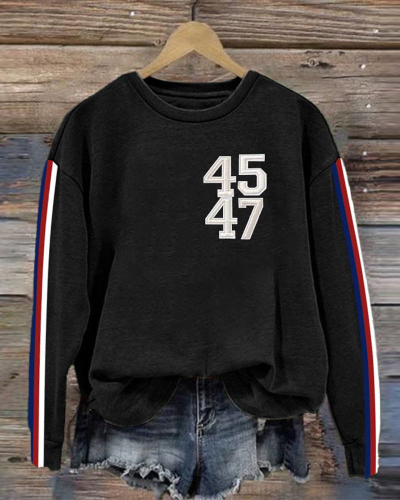 Women's Retro 45 47 Print Sweatshirt 2024 f/w MAGA sweatshirts