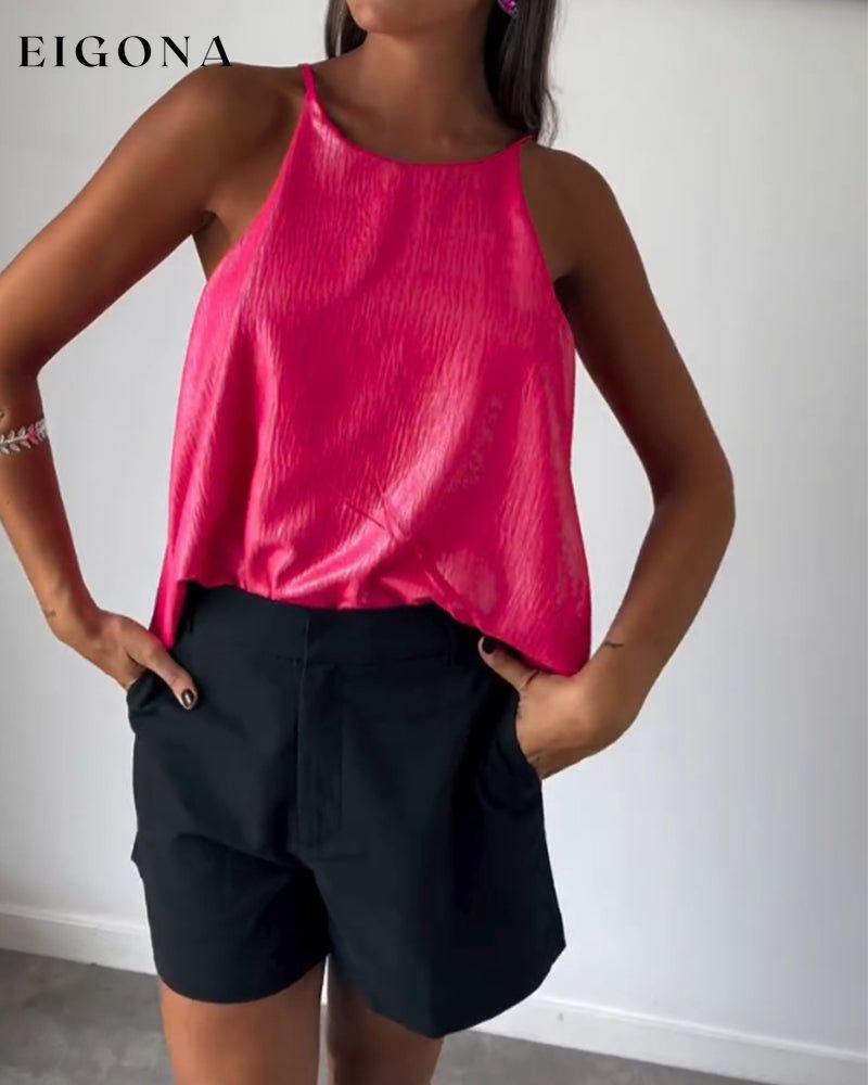 Solid color cami top blouses & shirts camis spring summer