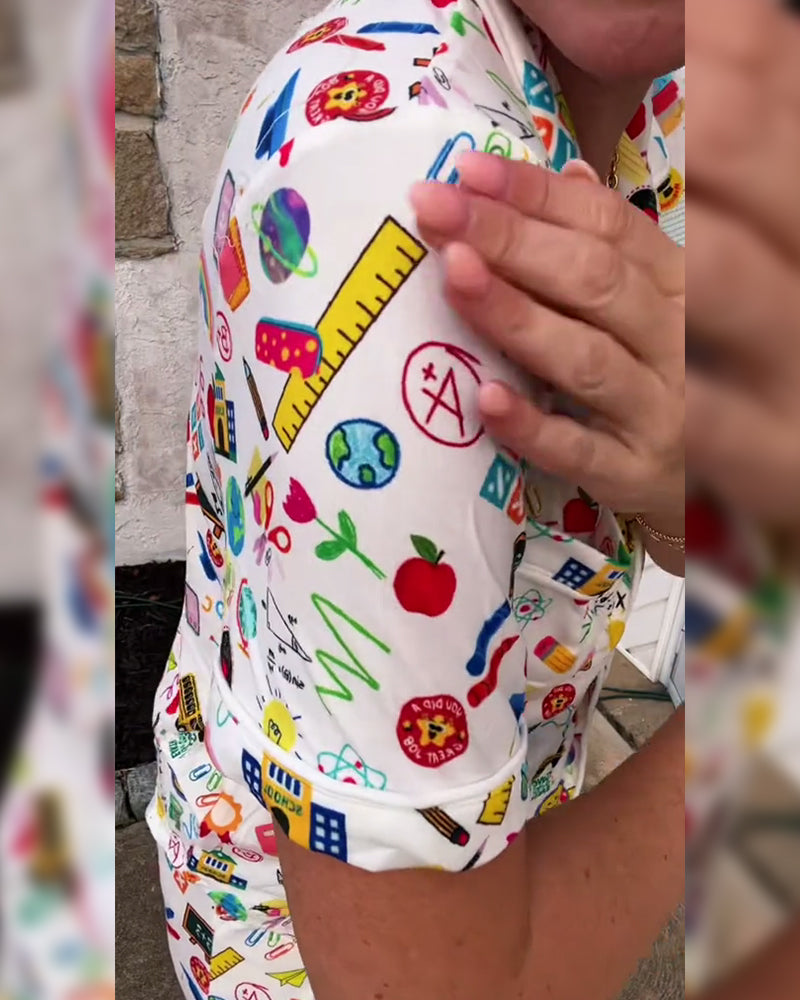 Printed Casual Comfortable Two-Piece Set