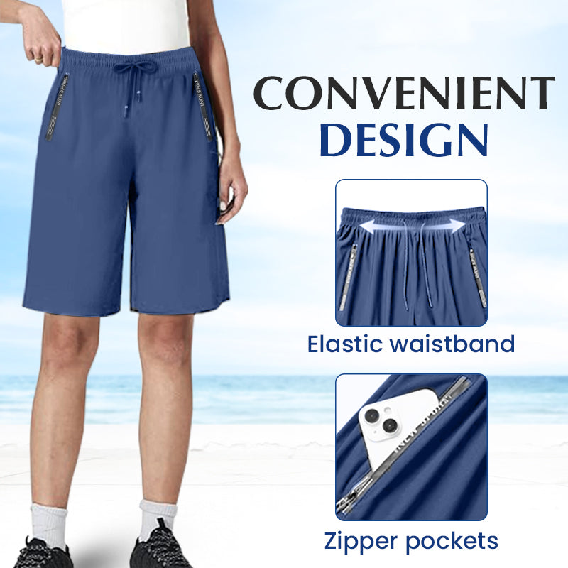 IcedActive - Women's Ice Silk Quick Drying Stretch Shorts