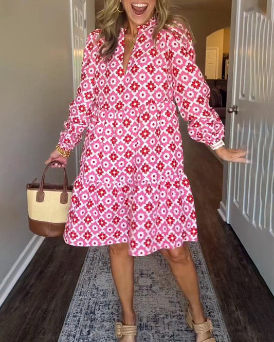 Fashionable And Elegant Printed Dress