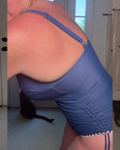 Costume intero casual slim con coulisse