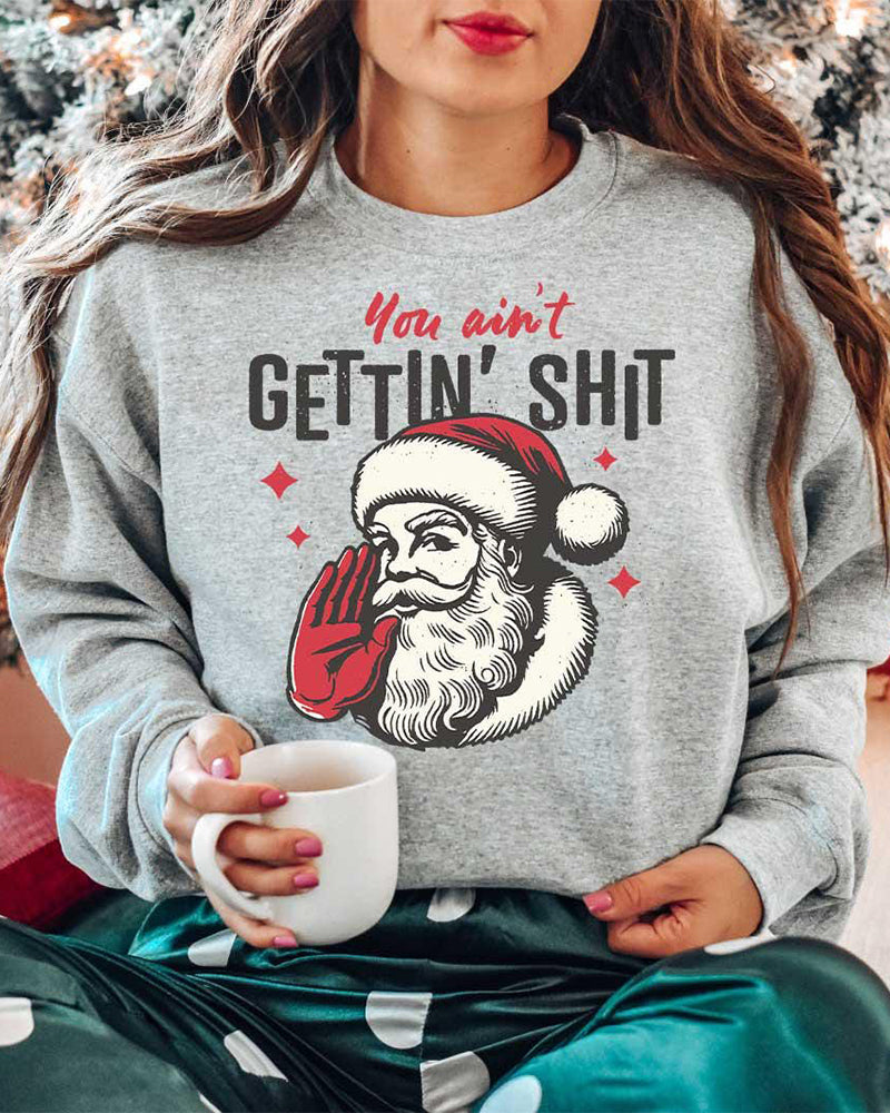 Women's Christmas print sweatshirt 2024 F/W Christmas Hoodies & Sweatshirts women's christmas