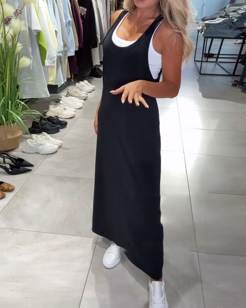 Slimming Suspender Casual Dress