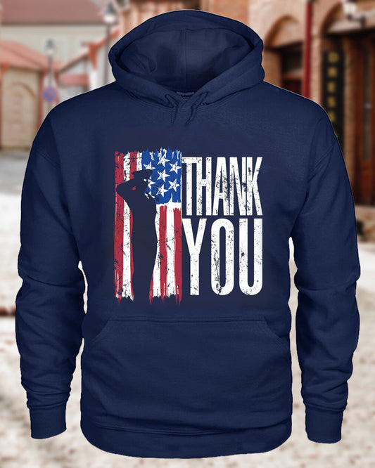 Men's THANK YOU Letter Printed Casual Hoodie hoodies man Veterans Day