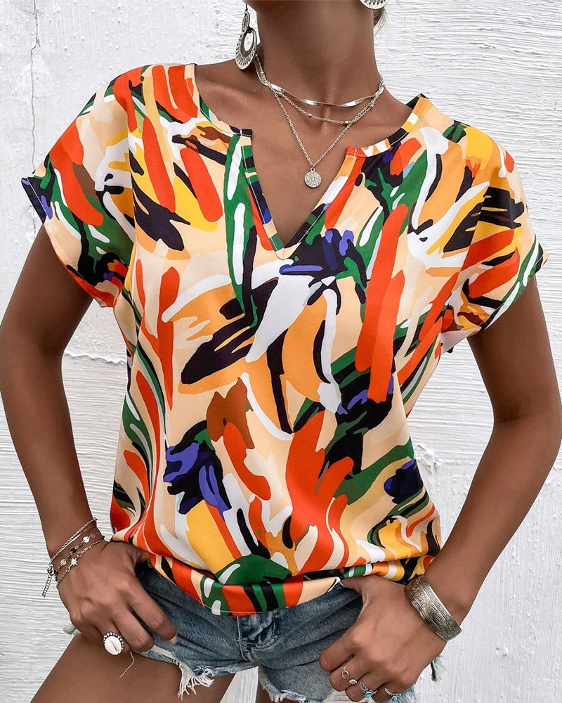 Colorful Casual Printed T-Shirt