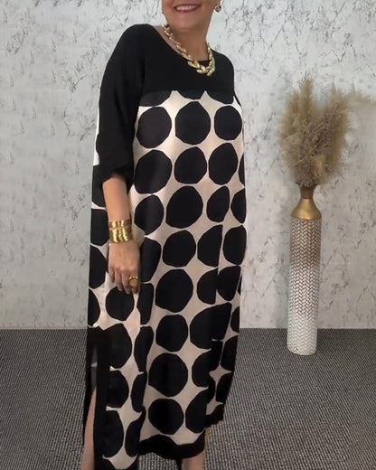 Loose Polka Dot Straight Dress