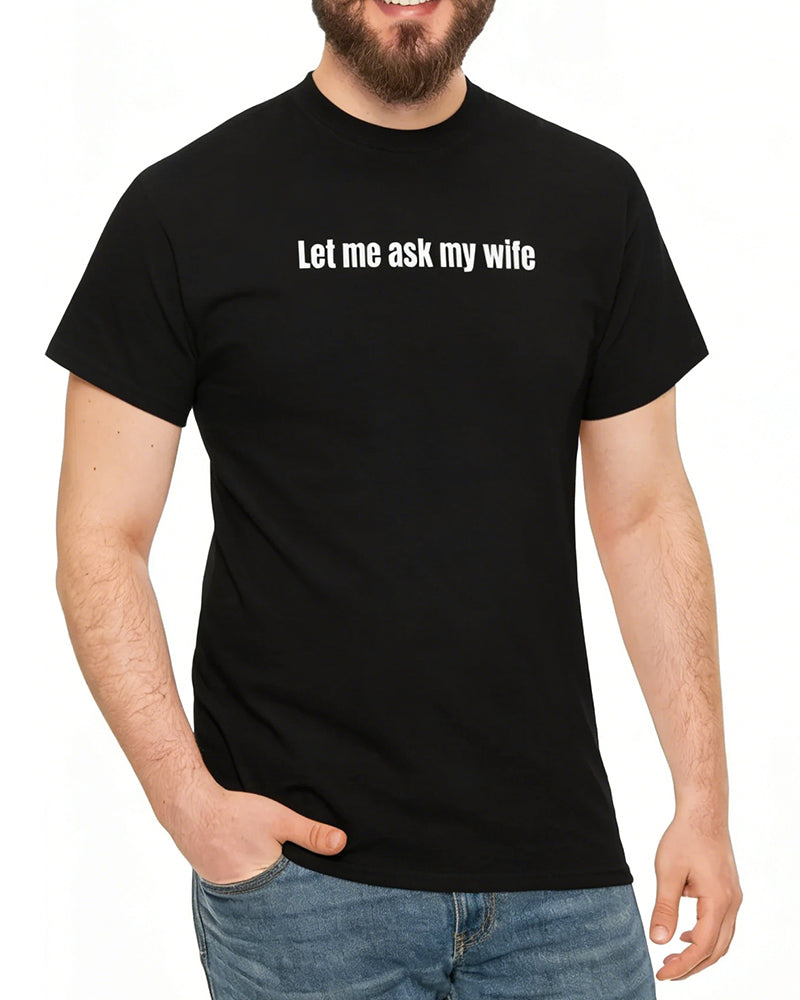 Men's Casual Letter Print Crew Neck Short Sleeve T-Shirt