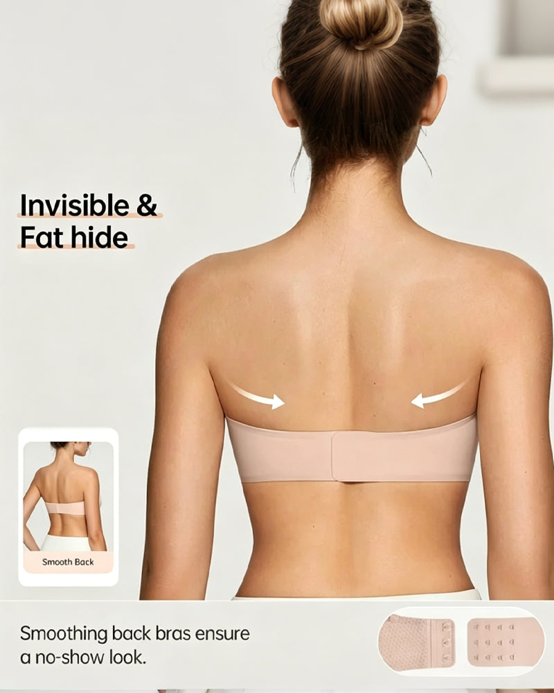 Strapless Solid Color Push-Up Bra