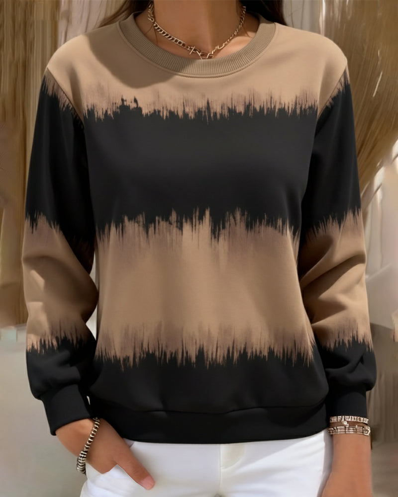 Trendy Gradient Print Sweatshirt