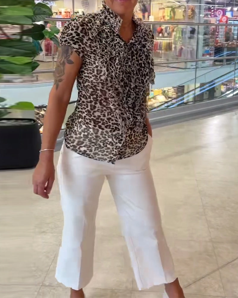 Leopard Print Casual Shirt