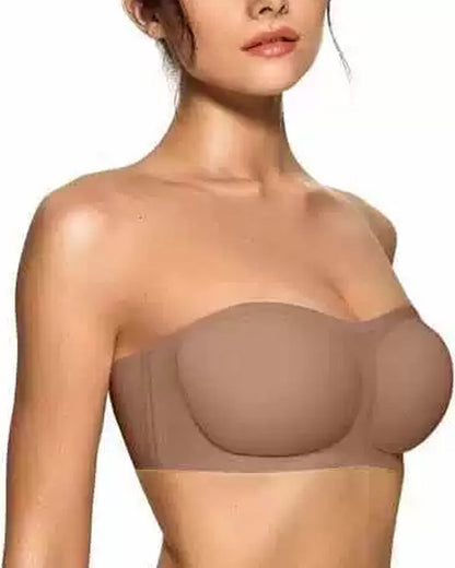 Strapless Solid Color Push-Up Bra