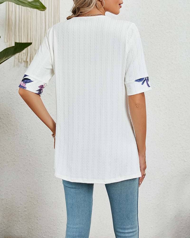 Square collar contrast stitching blouse blouses & shirts summer