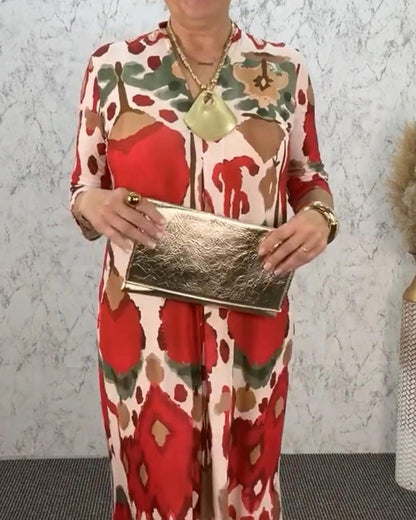 Temperament Floral Print Dress