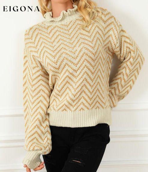 Mock Neck Drop Shoulder Sweater clothes Ship From Overseas Sweater sweaters SYNZ