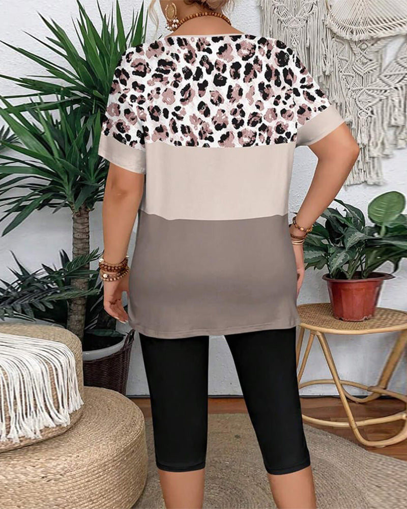 Leopard Print Two Piece Set