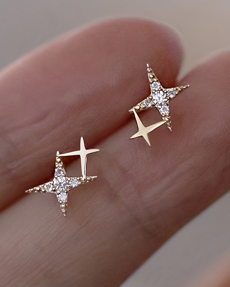 Sterling silver star earrings jewelry