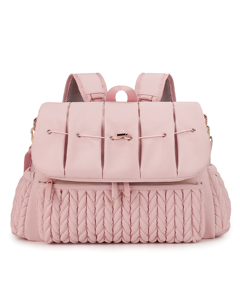 Quilted Double-Shoulder Mommy Bag